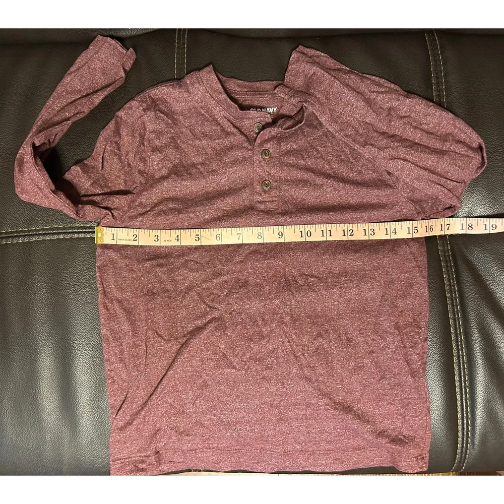 Old Navy Henley Heather Red Long Sleeve Boys Size M (8)